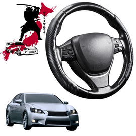 Black Samurai Segmented Steering Wheel Cover for Lexus GS 2012 - 2020 10R, 11R, 12R