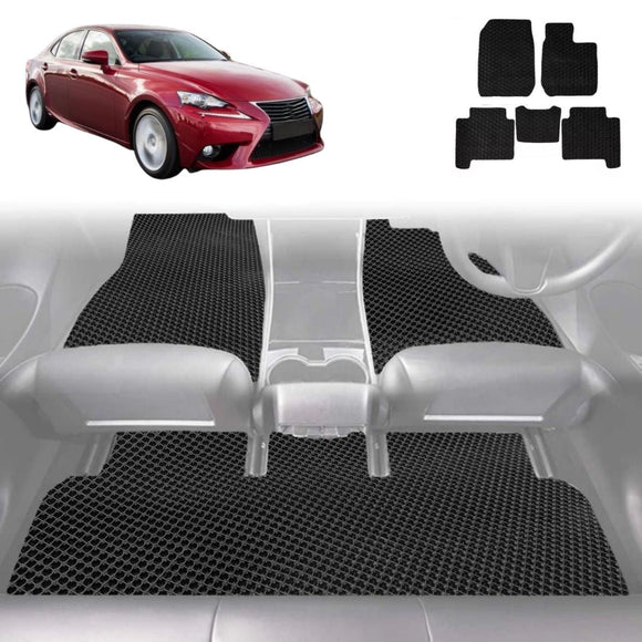 6D Diamond Car Floor Mats for Lexus IS 2013 - 2021 30R, 31R - Custom-Fit Carpet Liner