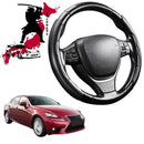 Black Samurai Segmented Steering Wheel Cover for Lexus IS 2013 - 2021 30R, 31R-1