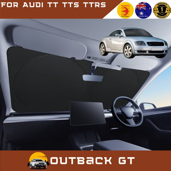 Front Windscreen Sun Shade for Audi TT TTS TTRS 1998 - 2006 (MK1) - Standard 150 x 85 cm - Black