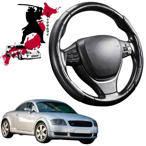 Black Samurai Segmented Steering Wheel Cover for Audi TT TTS TTRS 1998 - 2006 (MK1)