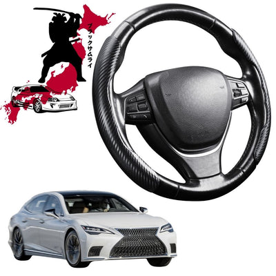 Black Samurai Segmented Steering Wheel Cover for Lexus LS 2018 - Current (XF50)