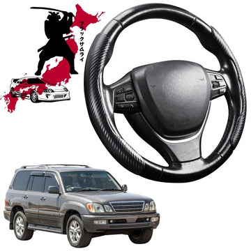 Black Samurai Segmented Steering Wheel Cover for Lexus LX 1998 - 2007 (J100)