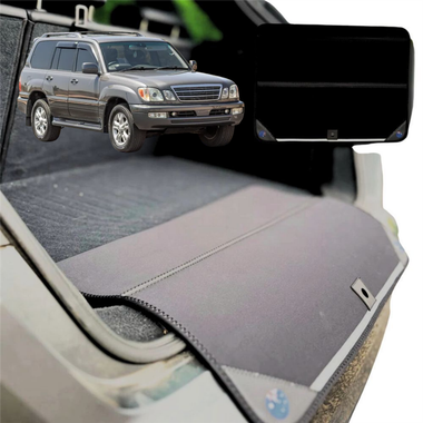 Rear Cargo Boot Bumper Protector for Lexus LX 1998 - 2007 (J100) - XL (98 x 55) - Black