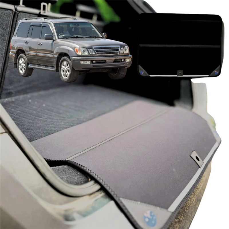 Rear Cargo Boot Bumper Protector for Lexus LX 1998 - 2007 (J100) - XL (98 x 55) - Black