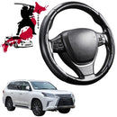 Black Samurai Segmented Steering Wheel Cover for Lexus LX 2008 - 2020 (J200)-1