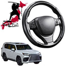 Black Samurai Segmented Steering Wheel Cover for Lexus LX 2021 - Current (J300)-1