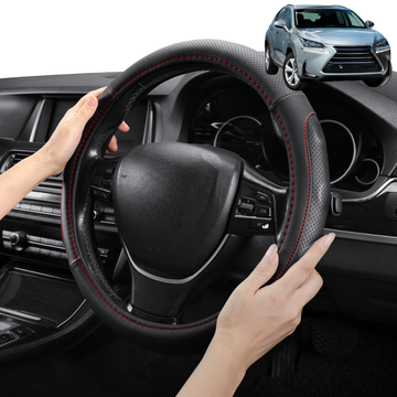 Steering Wheel Cover Pro Extra Layer for Lexus NX 2014-2021 (10R, 15R) - Breathable & Anti-Slip - Circle 38 cm