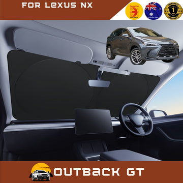 Front Windscreen Sun Shade for Lexus NX 2022 - Current - Standard 150 x 85 cm - Black