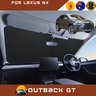 Front Windscreen Sun Shade for Lexus NX 2022 - Current - Standard 150 x 85 cm - Black