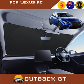 Front Windscreen Sun Shade for Lexus RC 2014 - 2021 (10R) - Standard 150 x 85 cm - Black