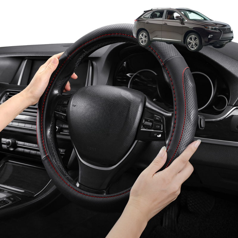 Steering Wheel Cover Pro Extra Layer for Lexus RX 2015-2022 (20R, 25R, 26R) - Breathable & Anti-Slip - Circle 38 cm