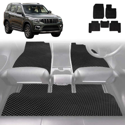 6D Diamond Car Floor Mats for Mahindra Scorpio 2022 - Current (Z101) - Custom-Fit Carpet Liner