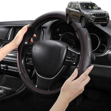Steering Wheel Cover Pro Extra Layer for Mahindra Scorpio 2022 - Current (Z101) - Breathable & Anti-Slip - Circle 38 cm
