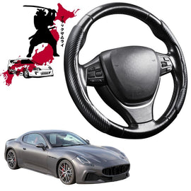 Black Samurai Segmented Steering Wheel Cover for Maserati GranTurismo 2007 - 2019
