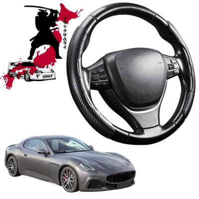 Black Samurai Segmented Steering Wheel Cover for Maserati GranTurismo 2007 - 2019