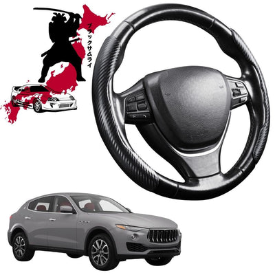Black Samurai Segmented Steering Wheel Cover for Maserati Levante 2017 - 2024