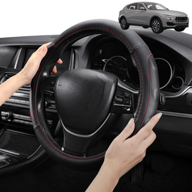 Steering Wheel Cover Pro Extra Layer for Maserati Levante 2017-2024 - Breathable & Anti-Slip - Circle 38 cm