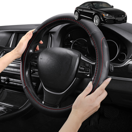 Steering Wheel Cover Pro Extra Layer for Audi TT TTS TTRS 2014 - Current (Coupe) - Breathable & Anti-Slip - Circle 38 cm