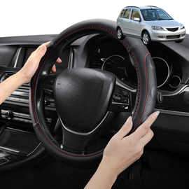 Steering Wheel Cover Pro Extra Layer for Mazda 2 2002-2007 - Breathable & Anti-Slip - Circle 38 cm