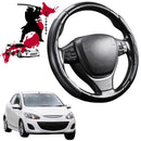 Black Samurai Segmented Steering Wheel Cover for Mazda 2 2007 - 2014 DE-1