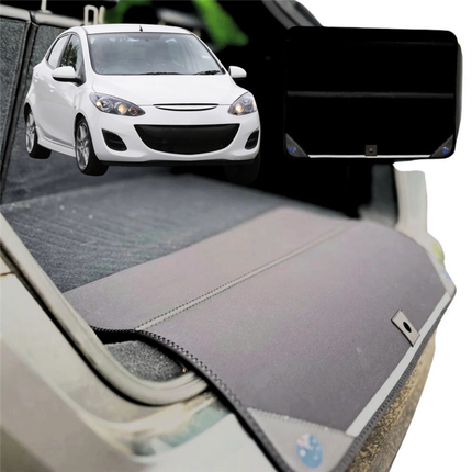 Rear Cargo Boot Bumper Protector for Mazda 2 2007 - 2014 DE - Standard (72 x 55) - Black