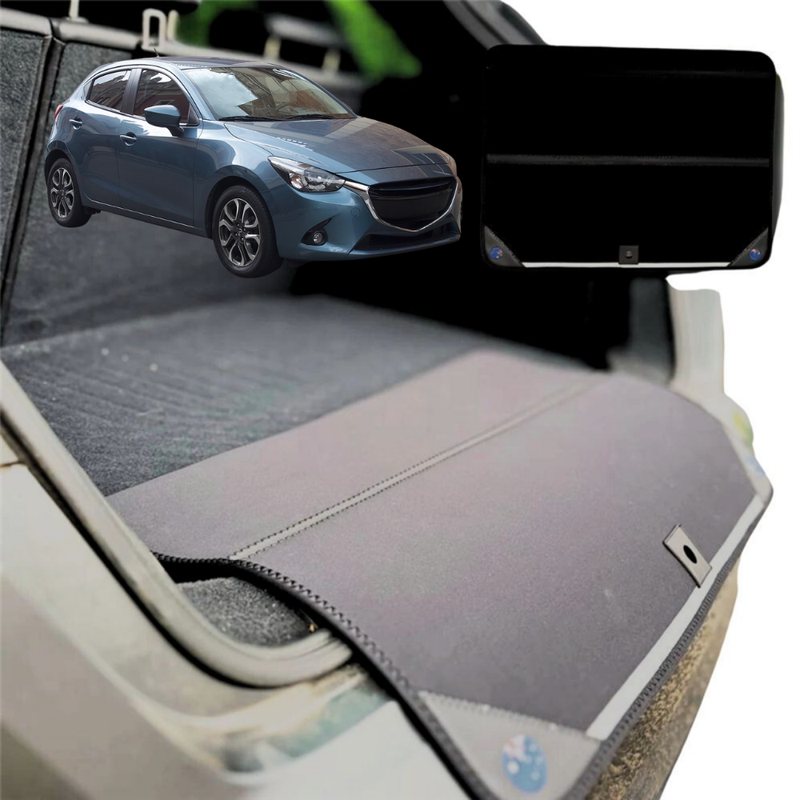 Rear Cargo Boot Bumper Protector for Mazda 2 2014 - Current DL, DJ - Standard (72 x 55) - Black