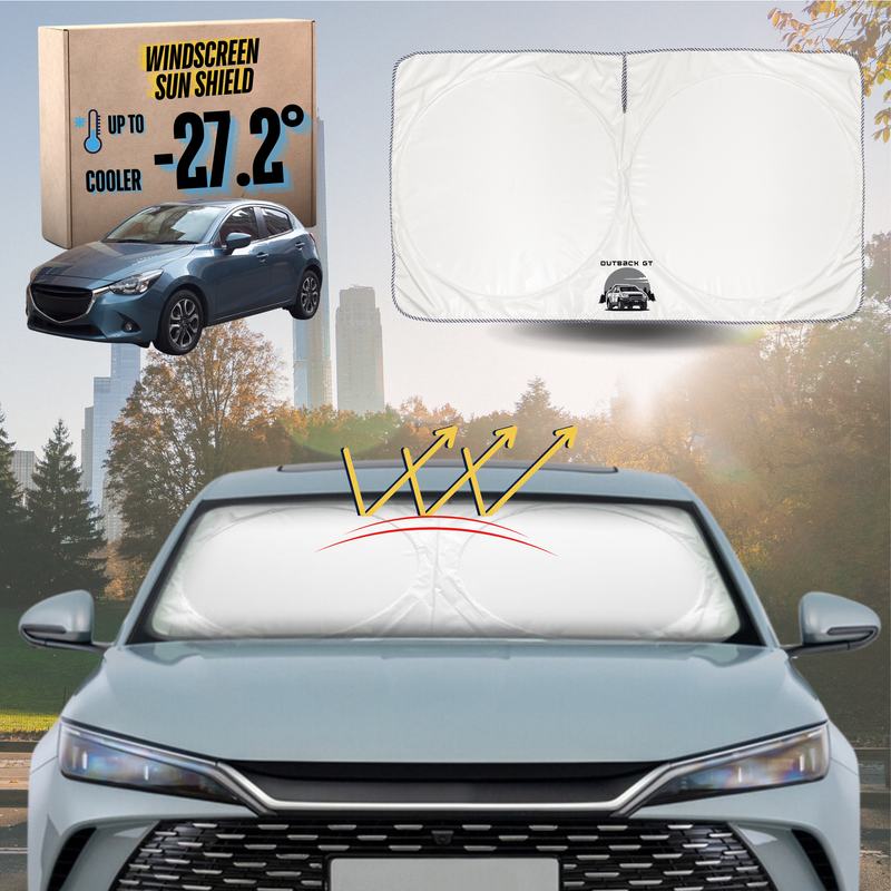 Front Windscreen Sun Shade for Mazda 2 2014 - Current DL, DJ - Standard 150 x 85 cm