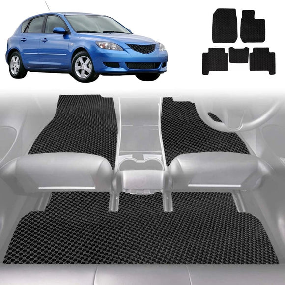6D Diamond Car Floor Mats for Mazda 3 2004 - 2009 BK - Custom-Fit Carpet Liner