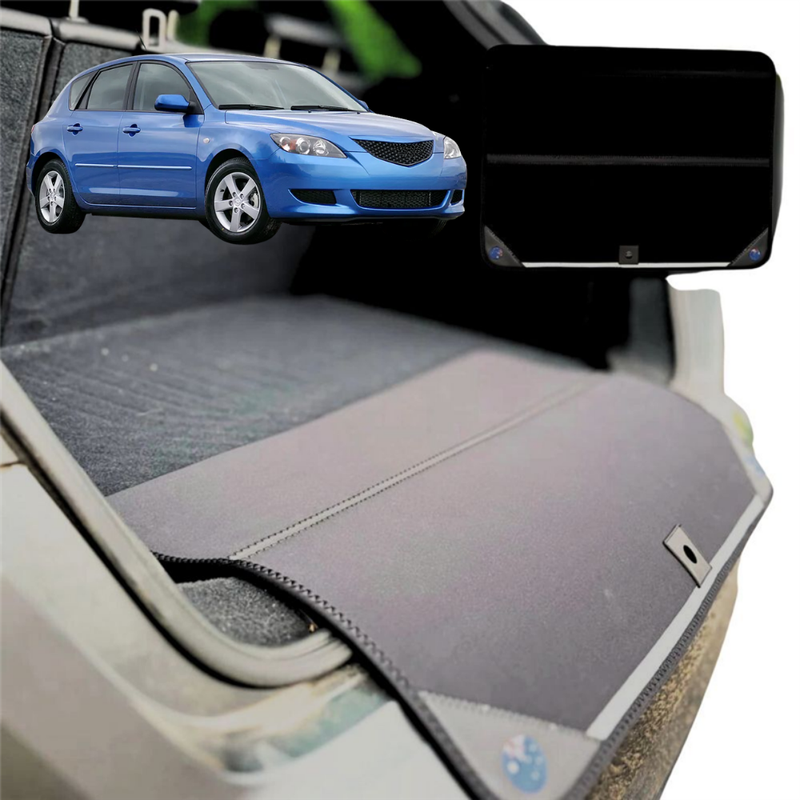 Rear Cargo Boot Bumper Protector for Mazda 3 2004 - 2009 BK - Standard (72 x 55) - Black