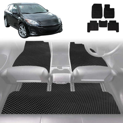 6D Diamond Car Floor Mats for Mazda 3 2009 - 2013 (BL) - Custom-Fit Carpet Liner