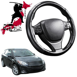 Black Samurai Segmented Steering Wheel Cover for Mazda 3 2009 - 2013 (BL)