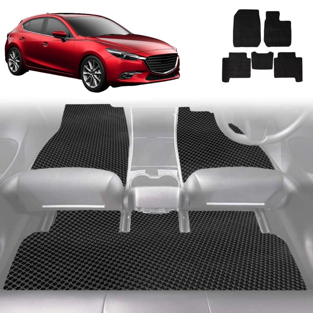 6D Diamond Car Floor Mats for Mazda 3 2014 - 2018 (BM BN) - Custom-Fit Carpet Liner