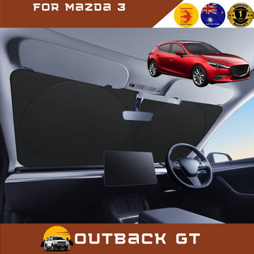 Front Windscreen Sun Shade for Mazda 3 2014 - 2018 (BM BN) - Standard 150 x 85 cm - Black