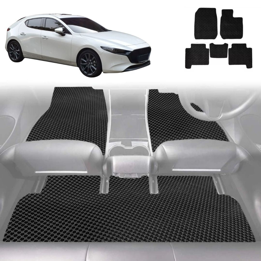 6D Diamond Car Floor Mats for Mazda 3 2019 - Current (BP) - Custom-Fit Carpet Liner