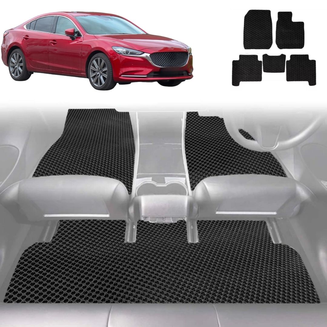 6D Diamond Car Floor Mats for Mazda 6 2002 - 2008 GG, GH, GY, GH1 - Custom-Fit Carpet Liner