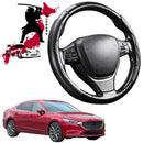 Black Samurai Segmented Steering Wheel Cover for Mazda 6 2002 - 2008 GG, GH, GY, GH1-1