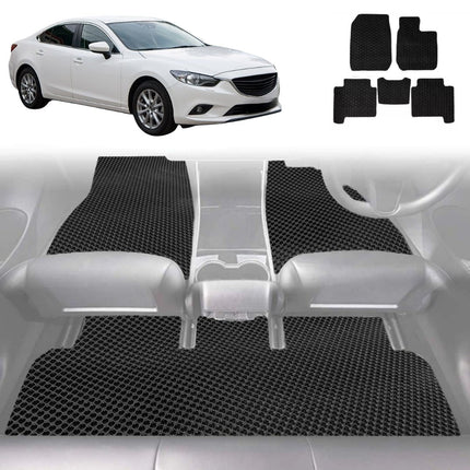 6D Diamond Car Floor Mats for Mazda 6 2013 - Current (GJ) - Custom-Fit Carpet Liner