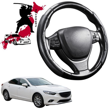 Black Samurai Segmented Steering Wheel Cover for Mazda 6 2013 - Current (GJ)