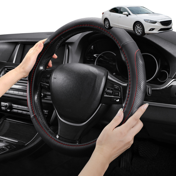 Steering Wheel Cover Pro Extra Layer for Mazda 6 2013 - Current (GJ) - Breathable & Anti-Slip - Circle 38 cm