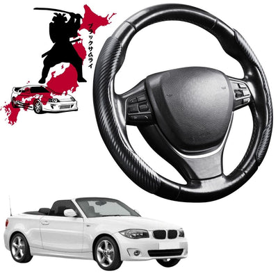 Black Samurai Segmented Steering Wheel Cover for BMW 1 Series 3-Door 2004 - 2013 (E82 E88 E81 Coupe/Convertible)