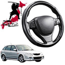 Black Samurai Segmented Steering Wheel Cover for Mazda 323 1998 - 2003-1