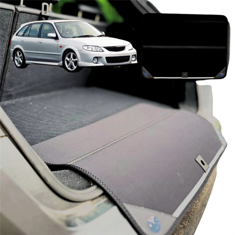 Rear Cargo Boot Bumper Protector for Mazda 323 1998 - 2003 - Standard (72 x 55) - Black