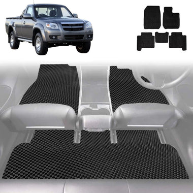 6D Diamond Car Floor Mats for Mazda BT-50 2006 - 2011 (J97M) - Custom-Fit Carpet Liner
