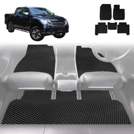 6D Diamond Car Floor Mats for Mazda BT-50 Dual Cab 2011 - 2020 (UP UR) - Custom-Fit Carpet Liner
