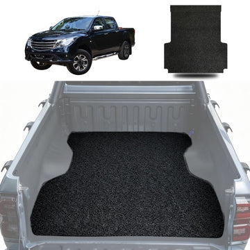 Honeycomb UTE Tub Mat Tray Liner for Mazda BT-50 Dual Cab 2011 - 2020 (UP UR) - Black & Grey