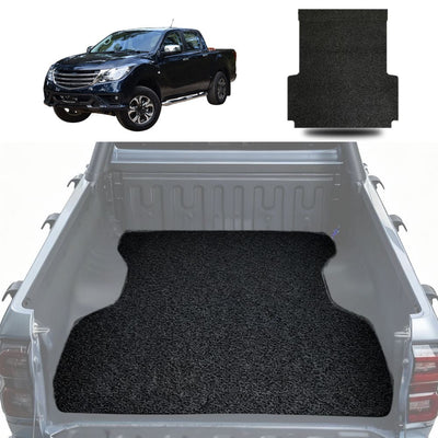 Honeycomb UTE Tub Mat Tray Liner for Mazda BT-50 Dual Cab 2011 - 2020 (UP UR) - Black & Grey