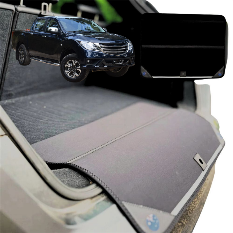 Rear Cargo Boot Bumper Protector for Mazda BT-50 Dual Cab 2011 - 2020 (UP UR) - Standard (72 x 55) - Black