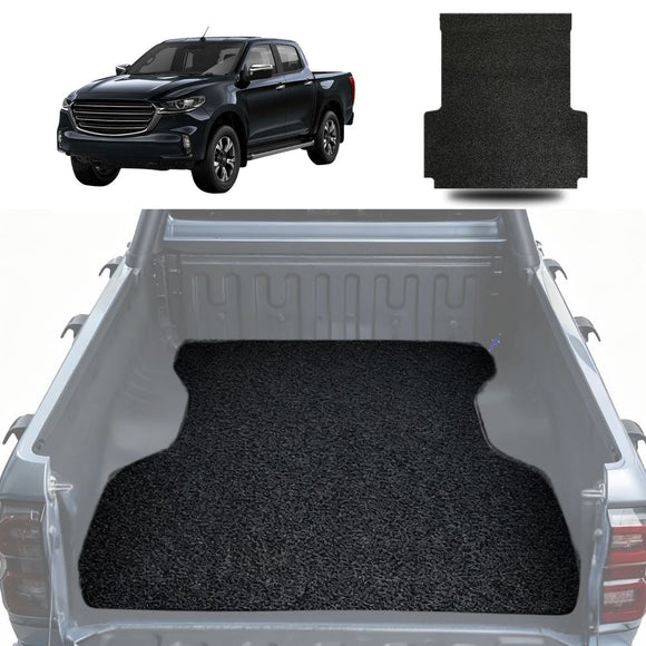Honeycomb UTE Tub Mat Tray Liner for Mazda BT-50 Dual Cab 2020 - 2024 (TF) - Black & Grey
