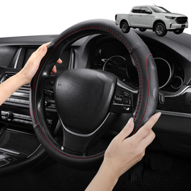 Steering Wheel Cover Pro Extra Layer for Mazda BT-50 Dual Cab 2020-2024 (TF) - Breathable & Anti-Slip - Circle 38 cm